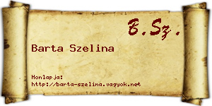 Barta Szelina névjegykártya